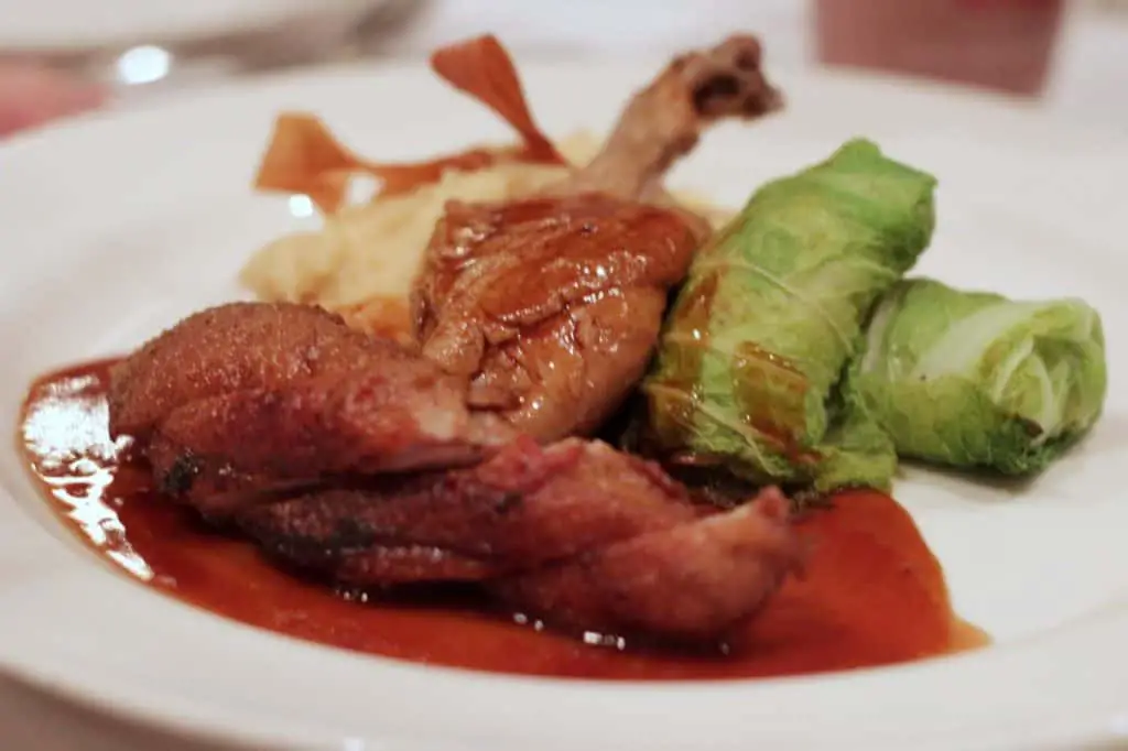 Crispy Roasted Duck Breast at Lumieres on the Disney Magic Westbound Transatlantic cruise