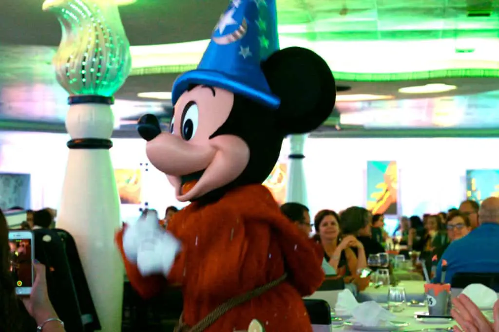 Sorcerer Mickey at Animator's Palate Disney Magic Westbound Transatlantic Cruise