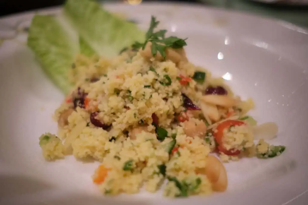Couscous Salad at Tiana's Place the Disney Wonder