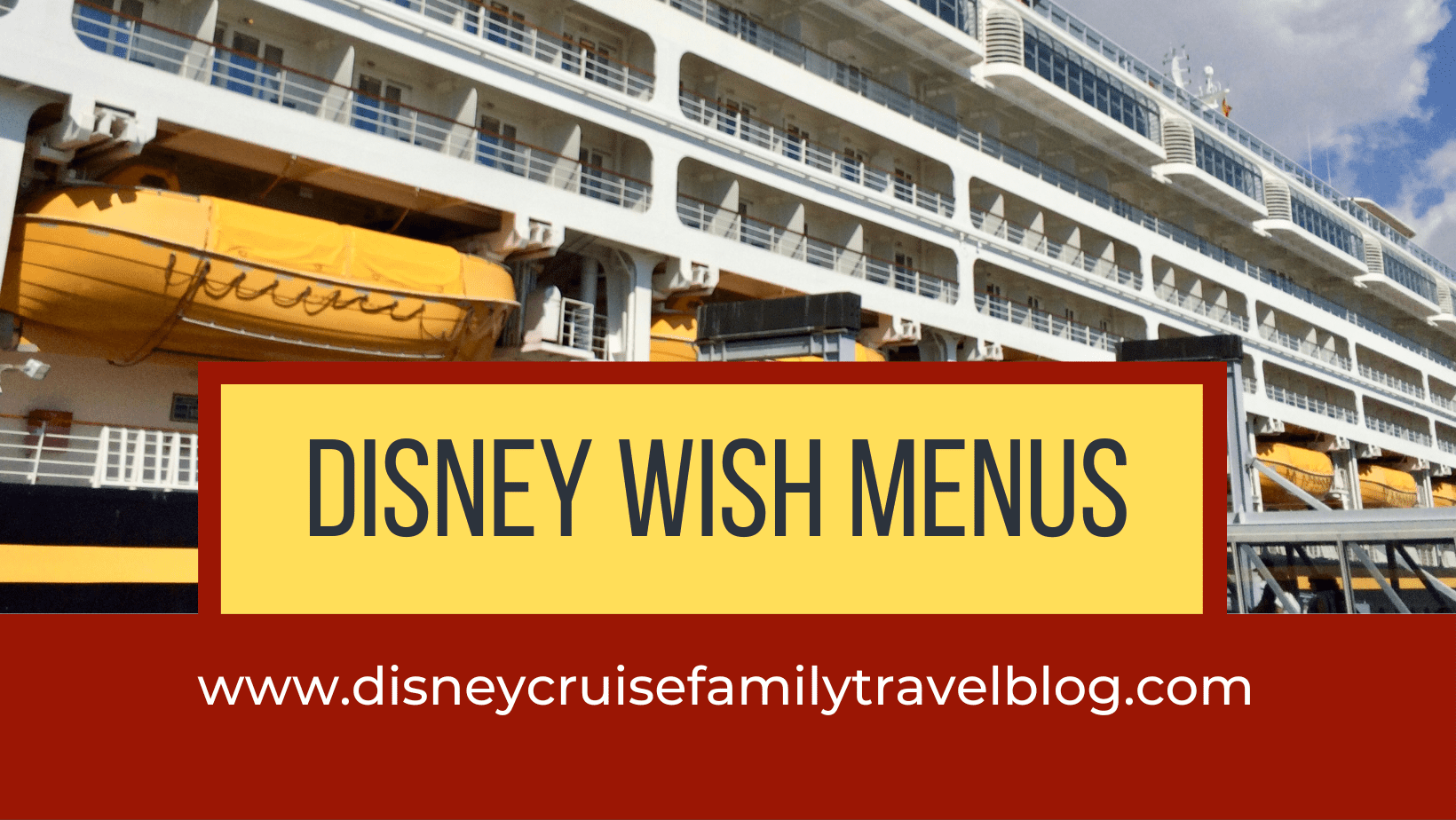 Allergy & Standard Menus on the Disney Wish - Pack Your Pixie Dust