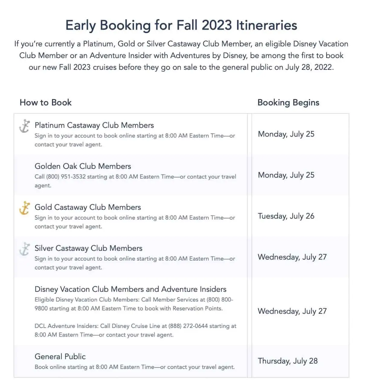 Fall 2023 Itineraries Released - The Disney Cruise Family Travel Blog