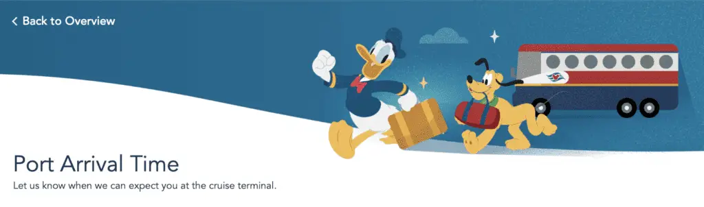 Disney Cruise Check in Port Arrival Time