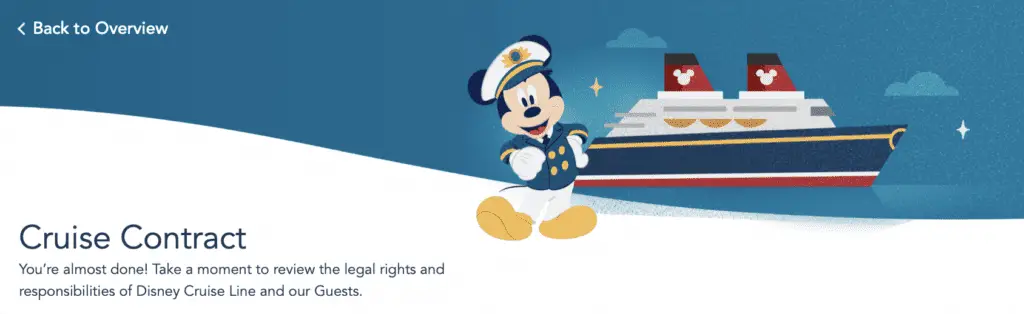Συμβόλαιο για το check in κρουαζιέρας της Disney