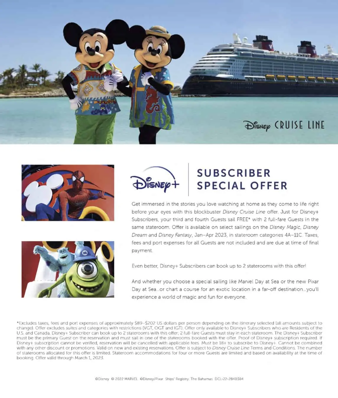 Disney+ Subscribers Get a Special Offer on Select Disney Cruises The