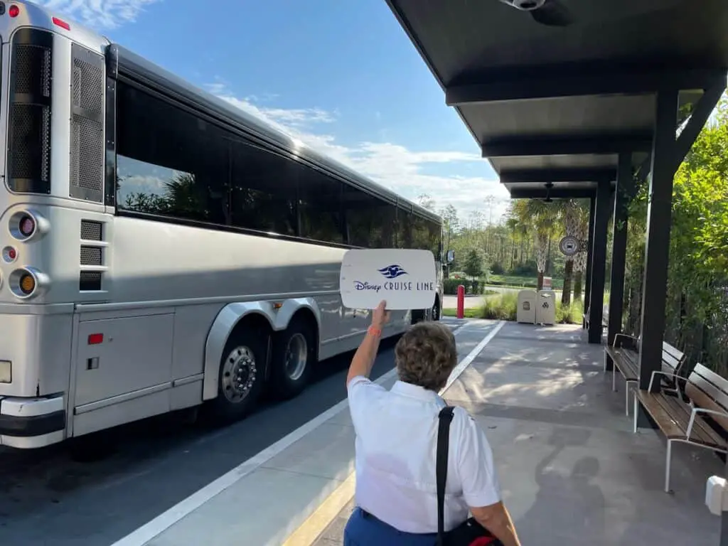 Disney Cruise Resort to Port Transportation Transfers Boarding the Bus