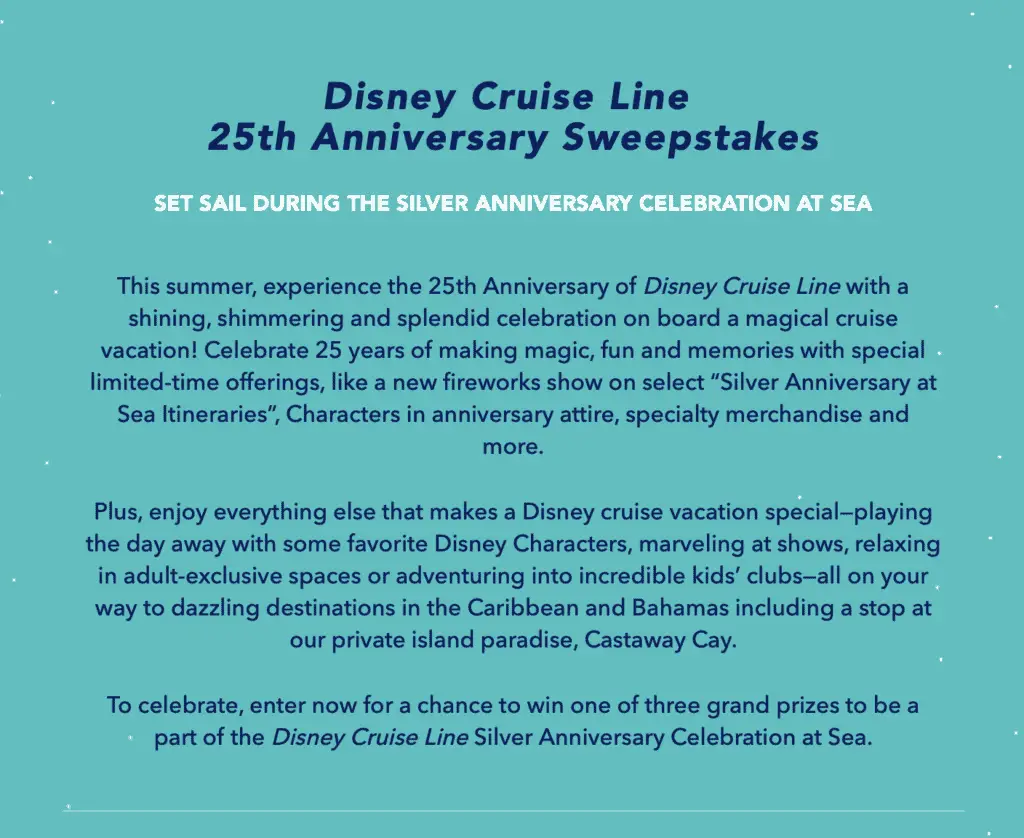 Win a Disney Cruise
