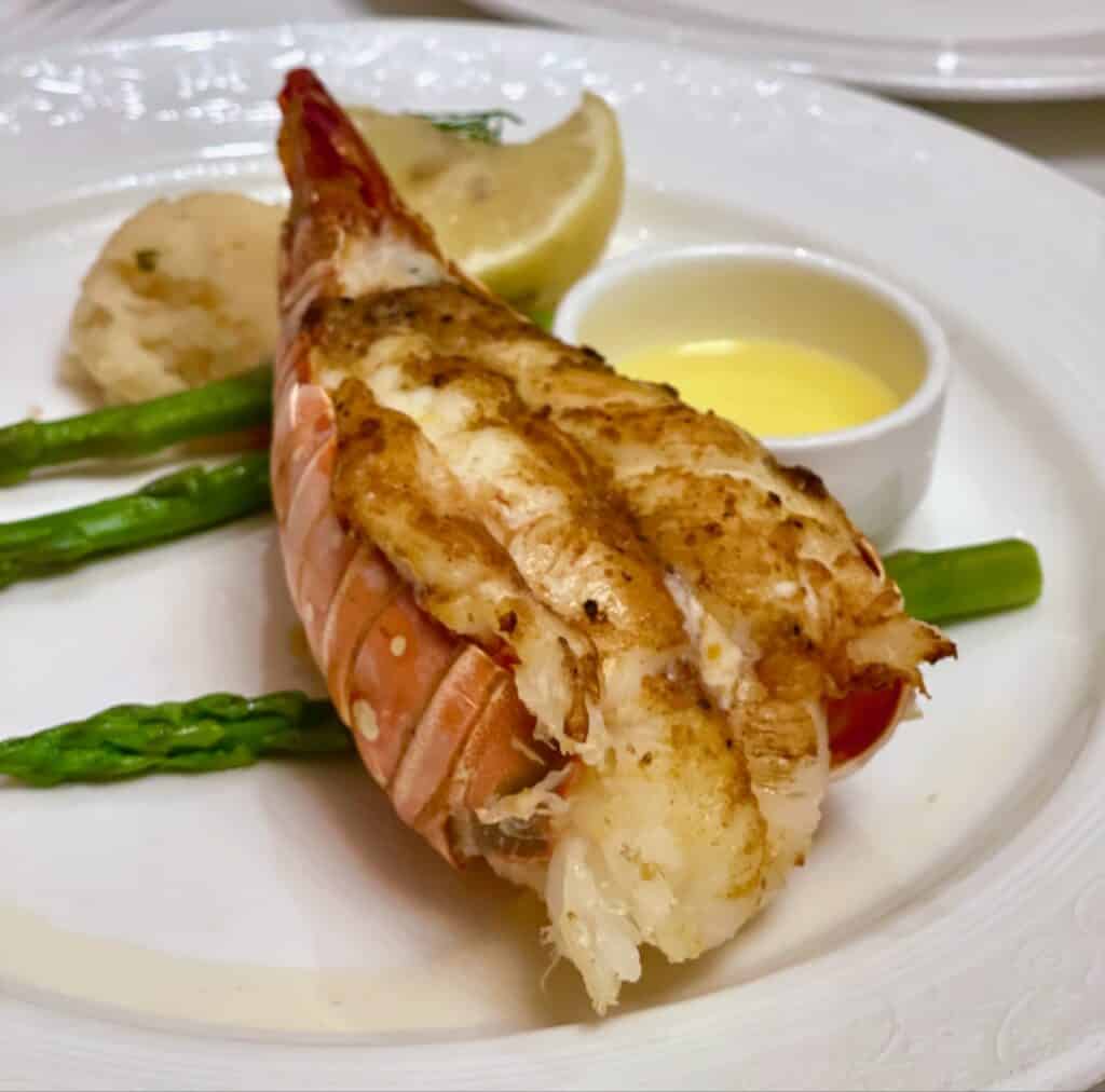 Disney Cruise Captains Gala Menu Oven-Baked Lobster Tail