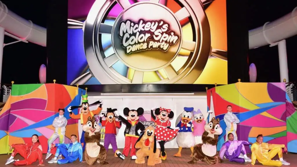Disney Cruise Mickey's Color Spin Dance Party